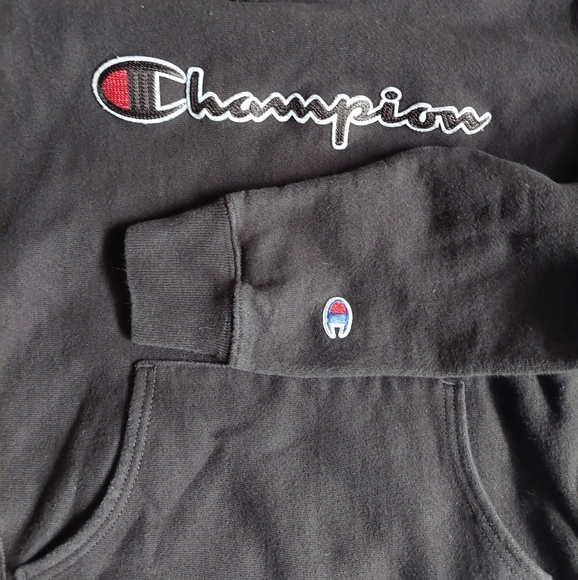 Champion Black Reverse Weave Hoodie - Picture 3 of 6